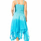 Sakkas Ella Smocked Bodice Spaghetti Strap Double Layered Dress