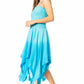 Sakkas Ella Smocked Bodice Spaghetti Strap Double Layered Dress
