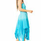 Sakkas Ella Smocked Bodice Spaghetti Strap Double Layered Dress