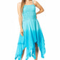 Sakkas Ella Smocked Bodice Spaghetti Strap Double Layered Dress