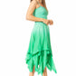 Sakkas Ella Smocked Bodice Spaghetti Strap Double Layered Dress