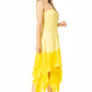 Sakkas Ella Smocked Bodice Spaghetti Strap Double Layered Dress