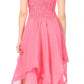 Sakkas Ella Smocked Bodice Spaghetti Strap Double Layered Dress