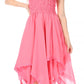 Sakkas Ella Smocked Bodice Spaghetti Strap Double Layered Dress