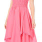 Sakkas Ella Smocked Bodice Spaghetti Strap Double Layered Dress