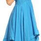 Sakkas Ella Smocked Bodice Spaghetti Strap Double Layered Dress