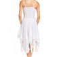 Sakkas Ella Smocked Bodice Spaghetti Strap Double Layered Dress