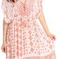 Sakkas Denika - Vestido midi de verano con estampado azteca y cuello en V