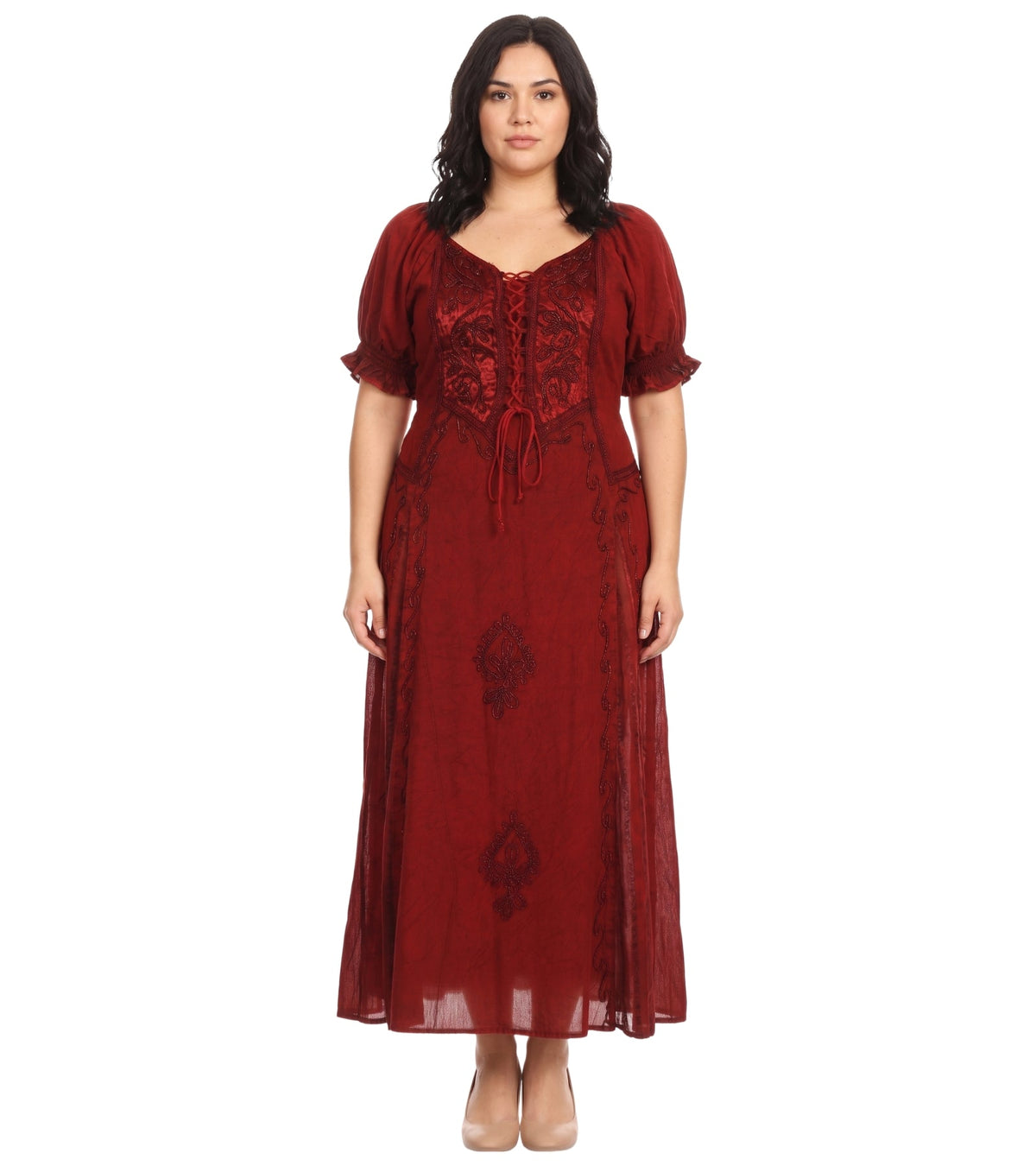 Sakkas Bridget Embroidered Renaissance Dress