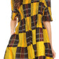 Sakkas Ife Wax African Ankara Colorful Cocktail Short Dress Off-shoulder w/pockets