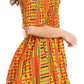 Sakkas Ife Wax African Ankara Colorful Cocktail Short Dress Off-shoulder w/pockets