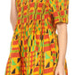 Sakkas Ife Wax African Ankara Colorful Cocktail Short Dress Off-shoulder w/pockets