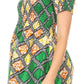 Sakkas Ife Wax African Ankara Colorful Cocktail Short Dress Off-shoulder w/pockets