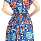Sakkas Ife Wax African Ankara Colorful Cocktail Short Dress Off-shoulder w/pockets