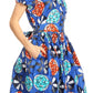 Sakkas Ife Wax African Ankara Colorful Cocktail Short Dress Off-shoulder w/pockets