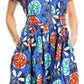 Sakkas Ife Wax African Ankara Colorful Cocktail Short Dress Off-shoulder w/pockets