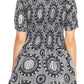 Sakkas Ife Wax African Ankara Colorful Cocktail Short Dress Off-shoulder w/pockets