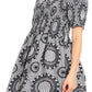 Sakkas Ife Wax African Ankara Colorful Cocktail Short Dress Off-shoulder w/pockets
