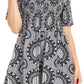 Sakkas Ife Wax African Ankara Colorful Cocktail Short Dress Off-shoulder w/pockets