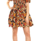 Sakkas Ife Wax African Ankara Colorful Cocktail Short Dress Off-shoulder w/pockets