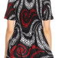 Sakkas Ife Wax African Ankara Colorful Cocktail Short Dress Off-shoulder w/pockets