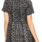 Sakkas Ife Wax African Ankara Colorful Cocktail Short Dress Off-shoulder w/pockets