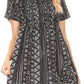 Sakkas Ife Wax African Ankara Colorful Cocktail Short Dress Off-shoulder w/pockets
