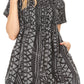 Sakkas Ife Wax African Ankara Colorful Cocktail Short Dress Off-shoulder w/pockets