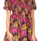 Sakkas Ife Wax African Ankara Colorful Cocktail Short Dress Off-shoulder w/pockets