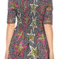 Sakkas Ife Wax African Ankara Colorful Cocktail Short Dress Off-shoulder w/pockets