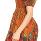 Sakkas Ife Wax African Ankara Colorful Cocktail Short Dress Off-shoulder w/pockets