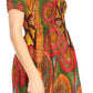 Sakkas Ife Wax African Ankara Colorful Cocktail Short Dress Off-shoulder w/pockets