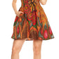 Sakkas Ife Wax African Ankara Colorful Cocktail Short Dress Off-shoulder w/pockets