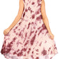Sakkas Butterfly Tie Dye Tank Sheath Caftan Mid Length Dress