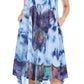 Sakkas Butterfly Tie Dye Tank Sheath Caftan Mid Length Dress