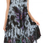 Sakkas Butterfly Tie Dye Tank Sheath Caftan Mid Length Dress
