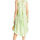 Sakkas Butterfly Tie Dye Tank Sheath Caftan Mid Length Dress