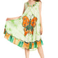 Sakkas Butterfly Tie Dye Tank Sheath Caftan Mid Length Dress
