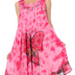 Sakkas Butterfly Tie Dye Tank Sheath Caftan Mid Length Dress