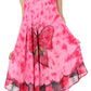 Sakkas Butterfly Tie Dye Tank Sheath Caftan Mid Length Dress