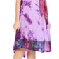 Sakkas Butterfly Tie Dye Tank Sheath Caftan Mid Length Dress