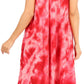Sakkas Butterfly Tie Dye Tank Sheath Caftan Mid Length Dress