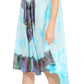 Sakkas Butterfly Tie Dye Tank Sheath Caftan Mid Length Dress