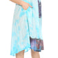Sakkas Butterfly Tie Dye Tank Sheath Caftan Mid Length Dress