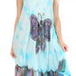 Sakkas Butterfly Tie Dye Tank Sheath Caftan Mid Length Dress
