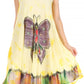 Sakkas Butterfly Tie Dye Tank Sheath Caftan Mid Length Dress