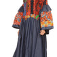 Sakkas Abayomi  Wax African Ankara Chambray Peasant Medieval Casual Long Dress