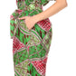 Sakkas Lelisa Ruffle Off-shoulder Long Jumpsuit w/pockets Wax African Ankara Dutch