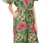 Sakkas Lelisa Ruffle Off-shoulder Long Jumpsuit w/pockets Wax African Ankara Dutch