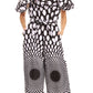 Sakkas Lelisa Ruffle Off-shoulder Long Jumpsuit w/pockets Wax African Ankara Dutch